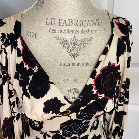 Diane Von Furstenberg floral china garden blouse top - Picture 3 of 8
